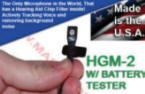 NEW, COURT REPORTER MICROPHONE HGM2 with BATTERY TESTER BUILT INTO THE MIC