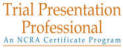 The logo for the Trial Presentation Certificate Pr